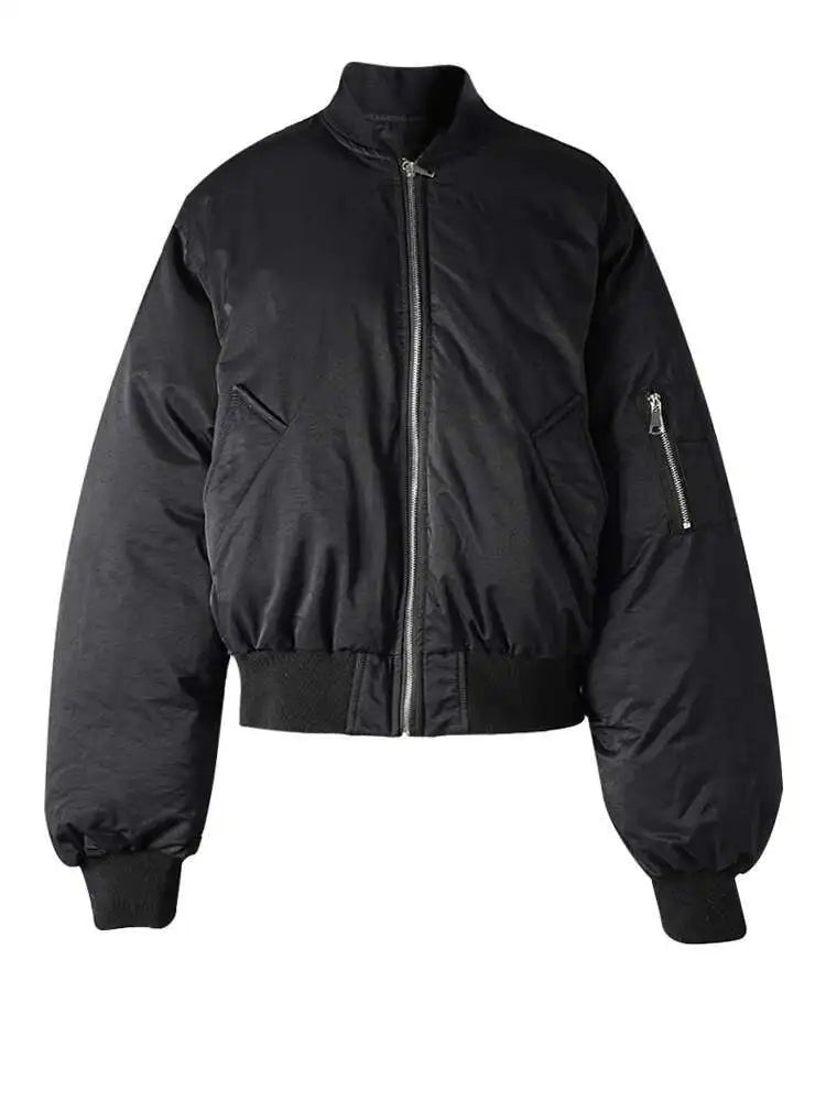 Army Green Thick Warm Big Size Cotton-padded Coat Long Sleeve Women Parkas Fashion Tide New Autumn Winter 2025 CPG2505