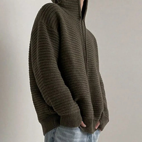 Load image into Gallery viewer, Men&#39;s Hooded Sweater Korean Fashion Thickened Solid Color Baggy Male Knitting Sweatshirt Casual Spring Trendy 9C3186
