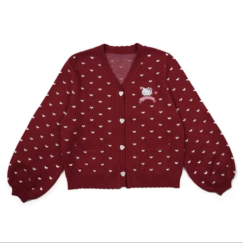Load image into Gallery viewer, Japanese Kawaii Cartoon Embroidery Cardigans Y2k Aesthetic Women Knitted Star Jacquard Tops Streetwear Preppy Stylel Loose Coats
