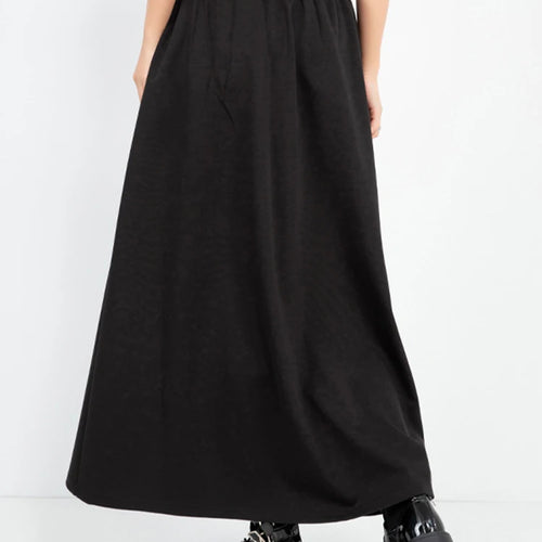 Load image into Gallery viewer, High Elastic Waist Black Brief Pleated Spliced A-line Half-body Skirt Women Fashion Tide New Spring Autumn 2025 1DJ0965
