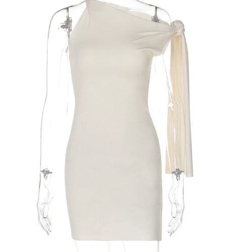 Fashion Solid Sleeveless Bandage Sexy Bodycon Slim Mini Dress Summer Women Y2K Clothes Birthday Party Festival Sundress