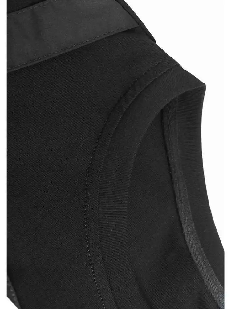 Women Black Ribbons Design Big Size Midi Dress New Round Neck Short Sleeve Fashion Tide Spring Summer 2025 1DH5566