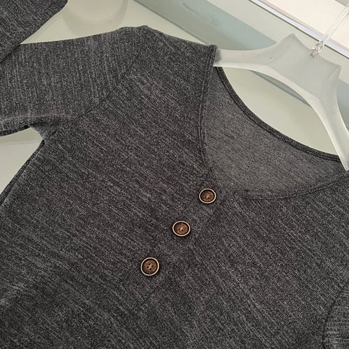 Load image into Gallery viewer, French Gray Elegant Fashion Knit Dresses Women Autumn Winter 2024 New Bandage Shawl And V-neck Button Long Sleeved Dress Casual
