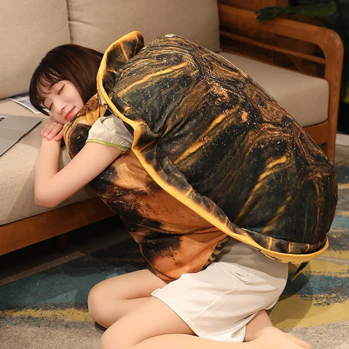 Load image into Gallery viewer, 100CM Giant Removable Turtle Clothes Plush Toys Stuffed Soft Tortoise Shell Pillow for Funny Rave Party Creative Birthday Gifts
