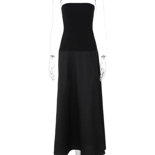 Load image into Gallery viewer, Off-shoulder Strapless Sexy Maxi Dress For Women Gown Solid Fashion Backless Sleeveless High Waist Bodycon Long Dress
