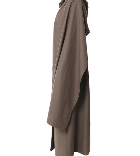 Women Apricot Big Size Long Elegant Blazer New Scarf Collar Long Sleeve Jacket Fashion Tide Spring Autumn 2025 1DH4395