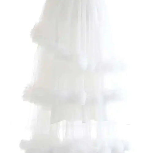 Load image into Gallery viewer, High Elastic Waist Yellow Mesh Ruffles Irregular A-line Half-body Skirt Women Fashion Tide New Spring Autumn 2025 1DH9405
