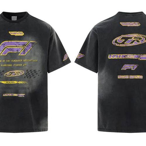 Load image into Gallery viewer, Vintage T-Shirts Grunge Y2K Graphic Printed Tie Dye Washed Tshirt Men Hip Hop Punk Gothic Streetwear Harajuku Casual Cotton Tops
