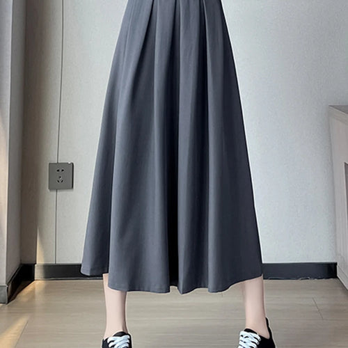 Load image into Gallery viewer, Classic Black High Waist Slim Women Midi Skirts Autumn Pure Color Basic Simple Casual Fashion 3-colors Female Suit Skirts
