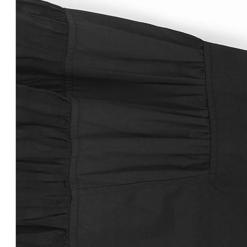 Load image into Gallery viewer, Women Blue Circle Printed Spliced Big Size Midi Shirt Dress New Lapel Short Sleeve Fashion Tide Spring Summer 2025 1DJ1356
