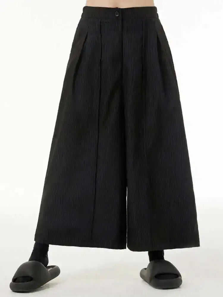 High Elastic Waist Khaki Pleated Pocket Long Wide Leg Pants New Trousers Women Fashion Tide Spring Autumn 2025 1DH6558