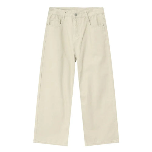 Load image into Gallery viewer, Simple Men Jeans Solid Color Loose Fitting Menwear Straight Wide Leg Casual Trousers Summer Streetwear Tide 9A8929
