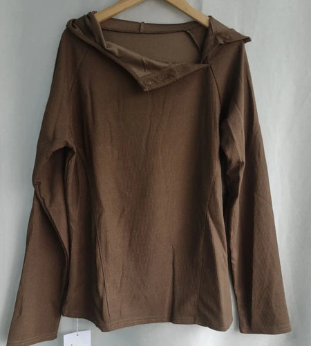 Casual T Shirts for Women Long Sleeve Hooded Y2k Tops 2024 Ropa Mujer Simple Fashion Camisetas Streetwear Korean Tshirts 27x913