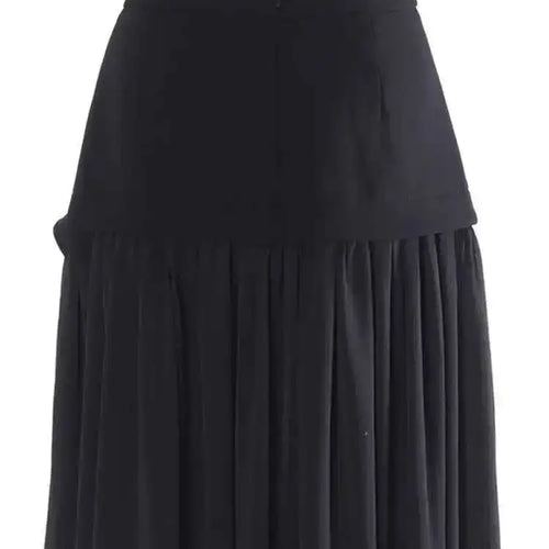 Load image into Gallery viewer, High Waist Black Ruffles Chiffon Spliced A-line Elegant Half-body Skirt Women Fashion Tide New Spring Autumn 2025 1DJ0111
