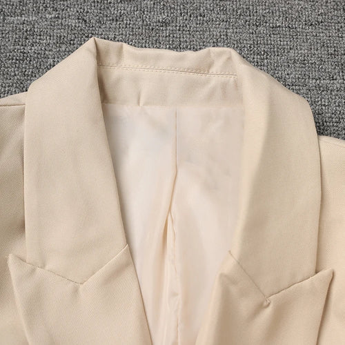 Load image into Gallery viewer, Women Khaki Double Breasted Big Size Elegant Blazer New Lapel Long Sleeve Jacket Fashion Tide Spring Autumn 2025 1DH3412
