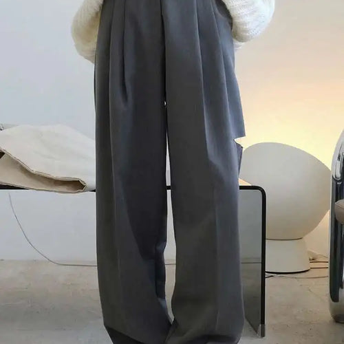 Load image into Gallery viewer, High Waist Gray Hollow Out PleatedCasual Pants New Loose Fit Trousers Women Fashion Tide Spring Autumn 2025 1DF4461
