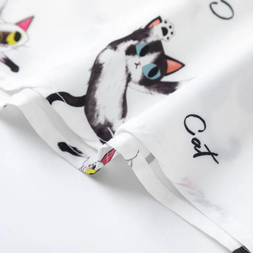 Load image into Gallery viewer, Harajuku Hawaiian Shirts Streetwear Funny Cartoon Cat Graphic Printed Summer Beach Blouse Hip Hop Casual Baggy Short Sleeve Tops
