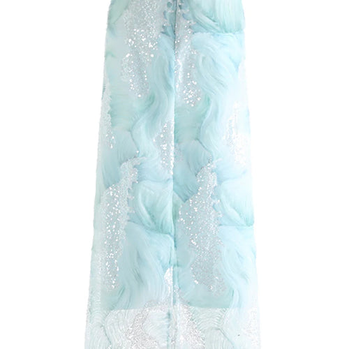 Load image into Gallery viewer, High Elastic Waist Blue Tie Dye Nailed Mesh Elegant Long Half-body Skirt Women Fashion Tide New Spring Autumn 20251DJ0705
