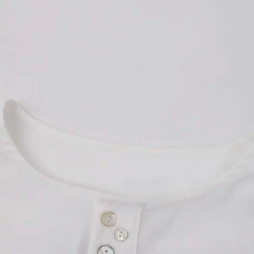 Load image into Gallery viewer, Women White Irreuglar Button Big Size Elegant Blouse New Round Neck Long Sleeve Shirt Fashion Spring Autumn 2025 CPG1558
