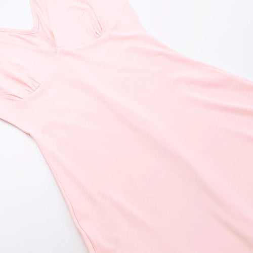 Load image into Gallery viewer, Elegant Sleeveless Ruffles Sexy Long Dress For Women Summer New Deep V Neck Backless Thigh High Split Maxi Dress
