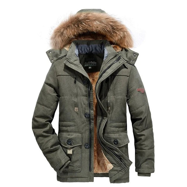 Men Thick Windproof Parka Autumn Winter New Fleece Warm Removable Hooded Military Tactical Parka Men Coat Parka Outwear Men