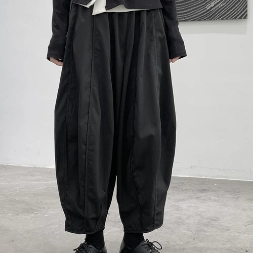 Load image into Gallery viewer, High Elastic Waist Black Brief Long Wide Leg Pants New Loose Fit Trousers Women Fashion Tide Spring Autumn 2025 1DF1078
