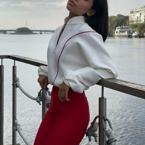 Load image into Gallery viewer, Fashion Autumn/Winter New 2025 Stretch Tight Jumpsuit Women Zipper Long Sleeve Casual Jumpsuit Outdoor Sports Rompers
