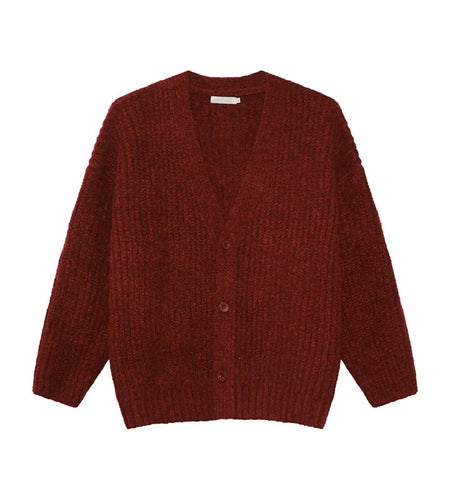 Korean Style Men's Cardigan Big V-neck Single Breasted Vintage Casual Knitting Tops Casual Menswear Sweaters Chic 9C9333