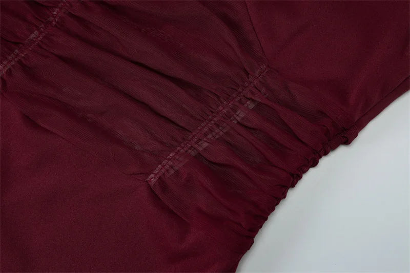 Mesh Hollow Out Backless Sexy Mini Dress Women Fashion Spaghetti Strap Sleeveless See Through Skinny Beach Party Dress