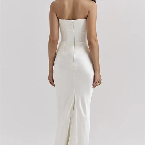 Load image into Gallery viewer, Elegant Strapless Bodycon Sexy Maxi Dress Women Black Fashion Off-shoulder Sleeveless Backless Club Party Long Dress
