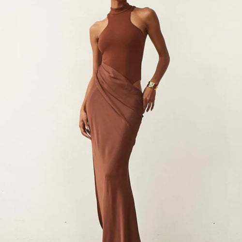 Load image into Gallery viewer, Women Sexy Party Club Evening Bodycon Sleeveless Long Dress Backless Soild Color Elegant Summer Dress
