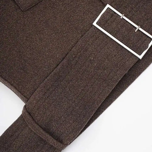 Load image into Gallery viewer, Brown Thick Big Size Double Breasted Woolen Coat New Lapel Long Sleeve Women Jacket Fashion Autumn Winter 2025 CPG2458
