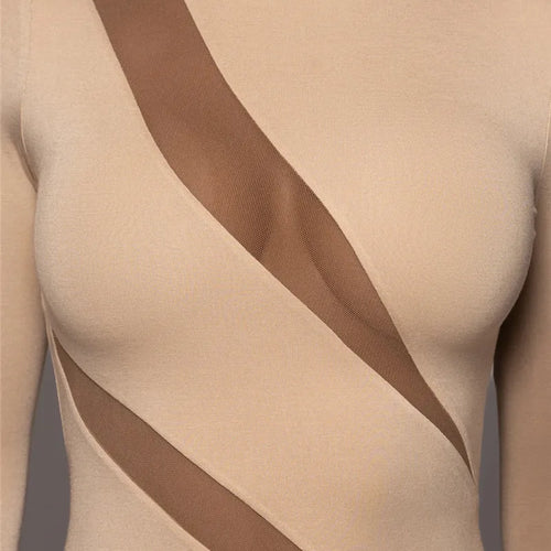 Load image into Gallery viewer, Elegant Long Sleeve Bodycon Sexy Maxi Dress For Women Autumn Winter Fashion Half High Collar Club Party Sexy Long Dress
