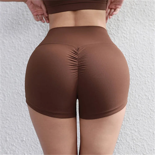 Load image into Gallery viewer, Women&#39;s sports yoga shorts high waist lift hip belly belly fitness running cycling exercise 3 points yoga pants
