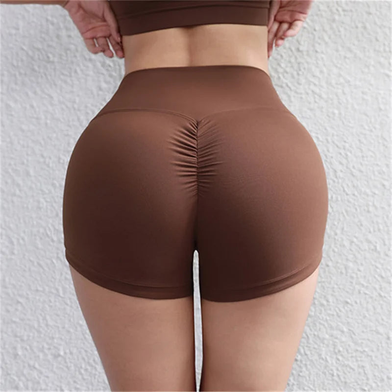 Women's sports yoga shorts high waist lift hip belly belly fitness running cycling exercise 3 points yoga pants