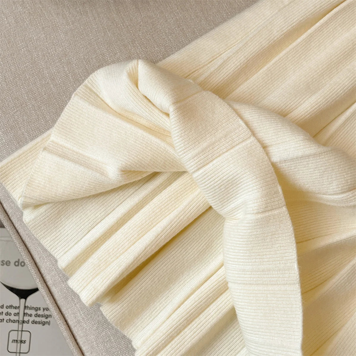 Korean Version Women Black Beige Sexy Club Vacation Short Skirt Autumn Winter Brown High Waist Drawstring Lace-up Pleated Skirts