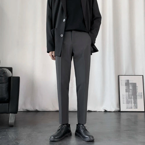 Load image into Gallery viewer, Business Casual New Men&#39;s Suit Pants Drape Pencil Bottom Straight Leg Male Trousers Korean Style Autumn Simple 2024 9C6809
