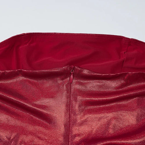 Load image into Gallery viewer, Off-shoulder Strapless Sexy Maxi Dress For Women Fashion Red Sleeveless Backless Thigh High Split Bodycon Club Dress
