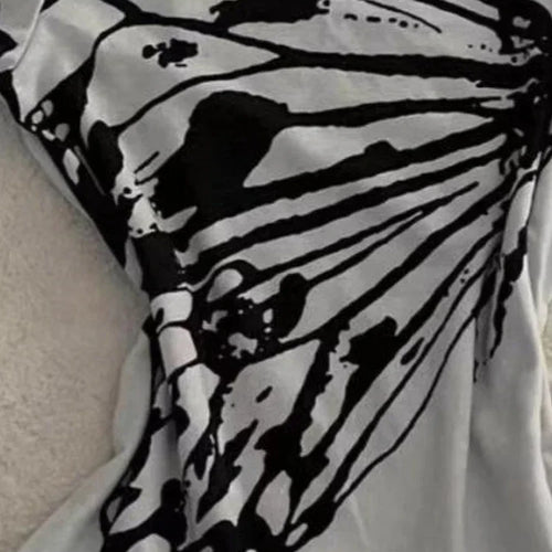 Load image into Gallery viewer, 2025 Summer Sexy One Off Shoulder Y2k Aesthetic T-Shirts Streetwear Vintage Gray Printing Slim Tshirts Harajuku Bottoming Tops
