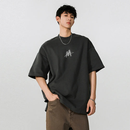 Load image into Gallery viewer, Men's T-shirts Short Sleeve New Korean Style Summer Letter Printing Design Solid Color Stylish Pullover Menwear 9W1759
