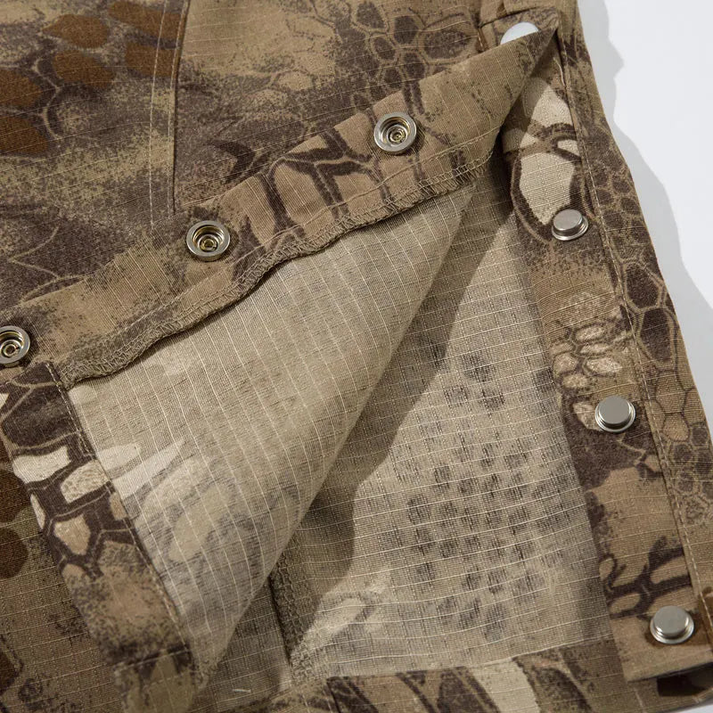 Vintage Cargo Pants Streetwear Military Tactical Pockets Jogger Pants Hip Hop Casual Loose Fit Elastic Waist High Waist Trousers