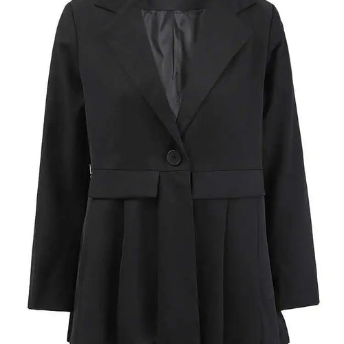 Load image into Gallery viewer, Women White Pleated Buckle Casual Blazer Loose New Lapel Long Sleeve Jacket Fashion Tide Spring Autumn 2025 2DA3933
