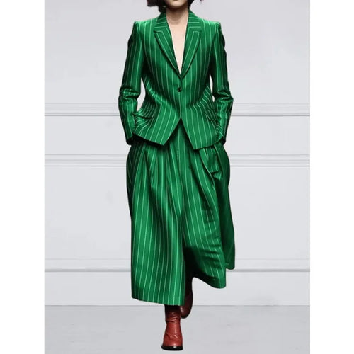 Load image into Gallery viewer, Winter Clothes Trendy Suits Blazer Coat for Women 2024 Autumn Long Sleeves Striped Women&#39;s England Jacket Outerwears

