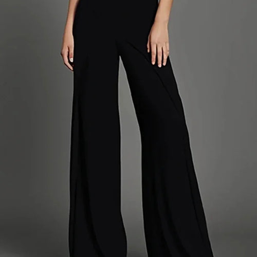 Load image into Gallery viewer, Women&#39;s Black Business Pants Spring Summer High-Waisted Flared Casual Trousers Urban Office Lady Pant
