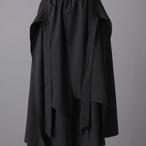 Load image into Gallery viewer, High Elastic Waist Black Irregular Spliced Long Wide Leg Pants New Trousers Women Fashion Tide Spring Autumn 2025 CPG2994
