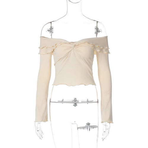 Load image into Gallery viewer, Slim Sexy Skirt Two Piece Sets Women Strapless Long Sleeve Crop Top And Hot Mini Skirt Female Party Two Piece Sets
