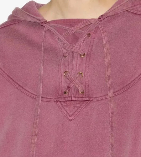 Spliced Bright Line Casual Sweatshirts for Women Square Neck Long Sleeves Patchwork Lace Up Sweatshirt Female New