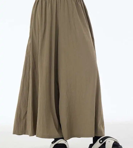 High Elastic Waist Khaki Brief Long Wide Leg Casual Pants New Trousers Women Fashion Tide Spring Autumn 2025 1DH6203
