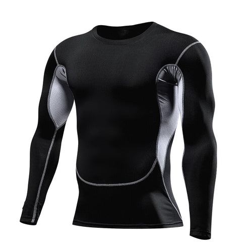 Load image into Gallery viewer, Mens Sport Top for Fitness T-shirt Bodybuilding Compression Shirt Gym Running Tight Rashguard Jogging Sweatshirt Dry Fit Clothes v1
