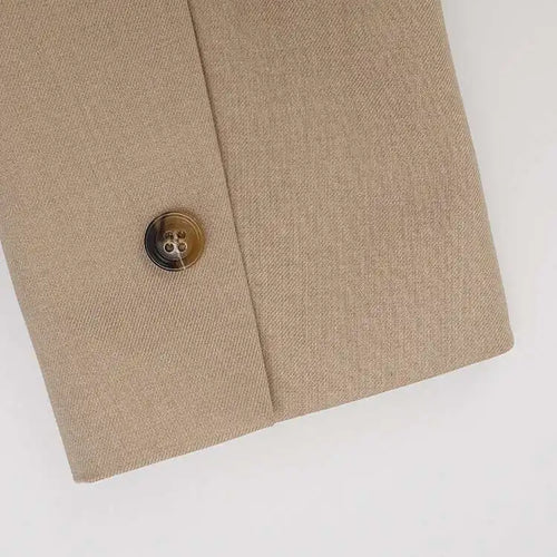 Load image into Gallery viewer, Women Khaki Irregular Button Slit Elegant Big Size Blazer New Lapel Long Sleeve Jacket Fashion Spring Autumn 2025 CPDB247
